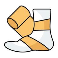 Trendy design of ankle plaster vector