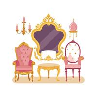 Stylish Icons for Elegant Parisian Interiors vector