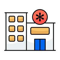 Modern flat design icon of hospital building vector