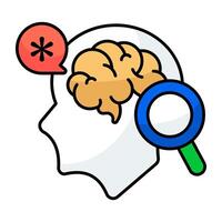 A beautiful design icon of search mind vector