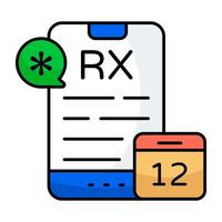 Trendy design icon of mobile prescription vector