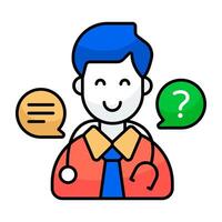 A premium design icon of medico vector
