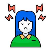 Conceptual design icon of headache vector
