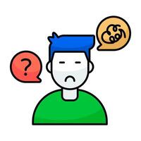 An icon design of unknown person vector