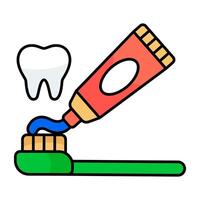 Perfect design icon of toothpaste with brush vector