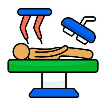 Editable design icon of operating tables vector