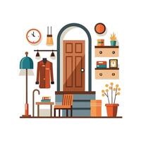Elegant Icons for Coat Rack Design vector