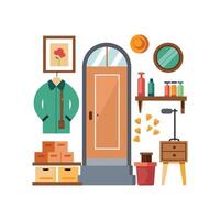 Stylish Icons for Hallway and Entryway Design vector
