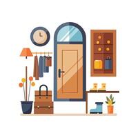 Quality Icons for Hallway and Coat Rack vector