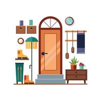 Elegant Icons for Hallway Functionality vector