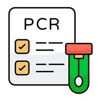 Editable design icon of pcr test vector