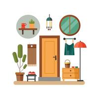 Sophisticated Icons for Entryway Coat Racks vector