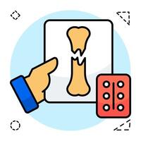 A Modern design icon of broken bone vector