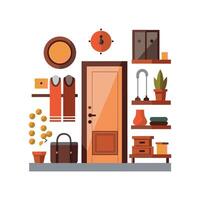 Stylish Icon Set for Hallway Coat Racks vector