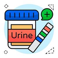 Modern Flat design icon of urine test vector