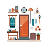 Comprehensive Icons for Hallway and Entryway vector
