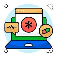 Trendy vectors flat design of medical website