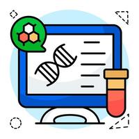 Modern Online DNA icon in flat design vector