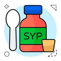 Perfect design of syrup bottle vector