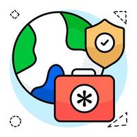 Modern design icon of global healthcares vector