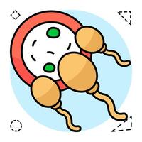 Flat design icon of inseminations vector