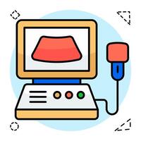 Modern flat design icon of ultrasounds vector