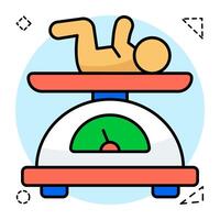 Conceptual design icons of baby weights vector