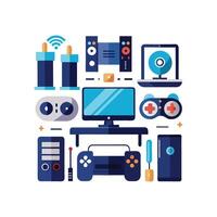 Distinctive Television Setup Icons vector