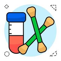 Editable flat design of swab tests vector