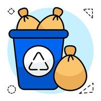 Modern design of garbage recycling vector