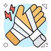 Perfect design of hand bandage vector