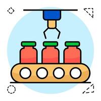 A unique design of medicine production line vector