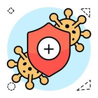 A flat design of covid security vector