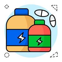 Modern design of vitamin bottles vector