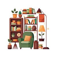 Chic Icons for Home Library Spaces vector