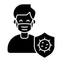 Modern design solid of face mask vector