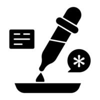 A unique solid design icon of dropper vector