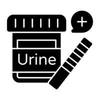 solid design icon of urine test vector
