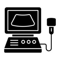Modern solid design icon of ultrasound vector