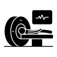 Perfect solid design icon of CT scan vector
