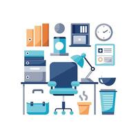 Quality Ergonomic Icons for Work Areas vector