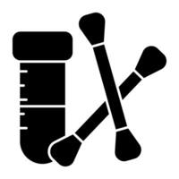 Editable Solid design of swab test vector