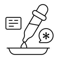 A unique Linear design icon of dropper vector