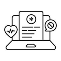 Trendy design Linear of online prescription vector