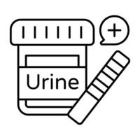 Linear design icon of urine test vector