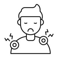 Premium Linear download icon of heart pain vector