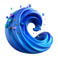 wonderful abstract Blue Ocean Wave Curl Isolated for Summer Projects high resolution png