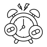 Modern Linear design icon of medicine time vector
