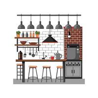 Artistic Icons for Industrial Kitchen Elements vector