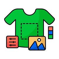 A unique icon of shirt designing vector